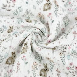 Doble Gasa Muselina Conejitos.