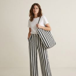 Raya Gijón bicolor Negro y Blanco 2