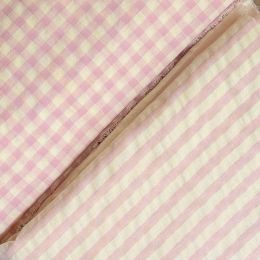 Vichy y Raya seersucker Bicolor Butter Pink 6 mm