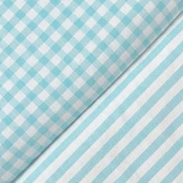 Vichy y Raya seersucker Azul cielo