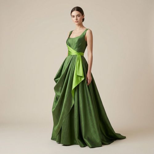 Tafetán Doble Cara Verde  1