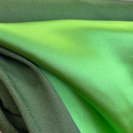 Tafetán Doble Cara Verde | Tela para Vestidos y Ceremonia