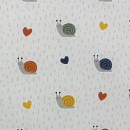 Popelín Infantil Sweet Caracoles y Corazones