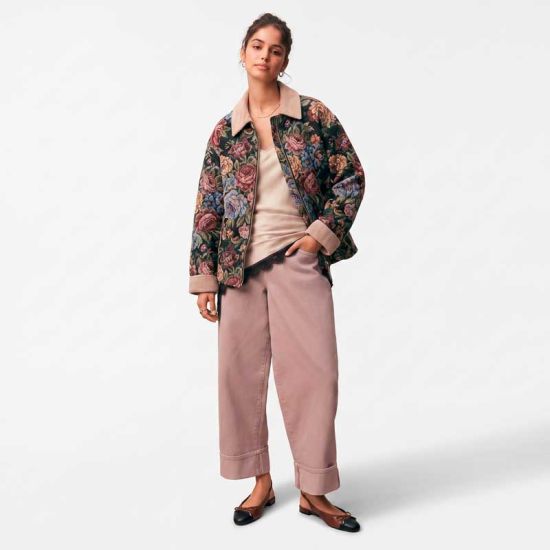 Gobelino Rosal Vintage para Chaquetas y Bolsos | Traetela
