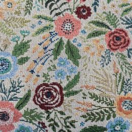 Gobelino Jacquard Sara Crudo con Lurex Dorado