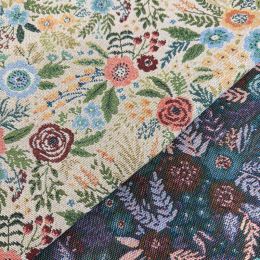 Gobelino Jacquard Sara Crudo con Lurex Dorado 2