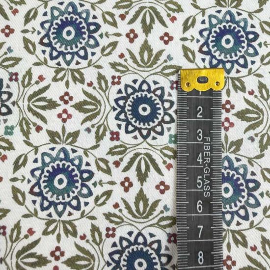 Viyela de Algodón Mosaico Floral Azul 2