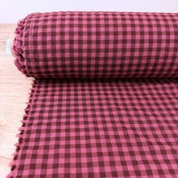 Vichy Bitono Granate y Rosa 2