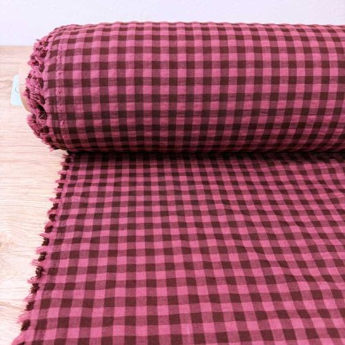 Vichy Bitono Granate y Rosa 1