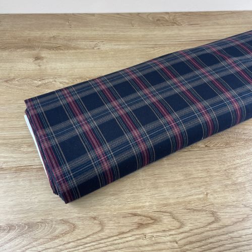 Sarga Tartán Stirling Navy, Rojo y Camel 3