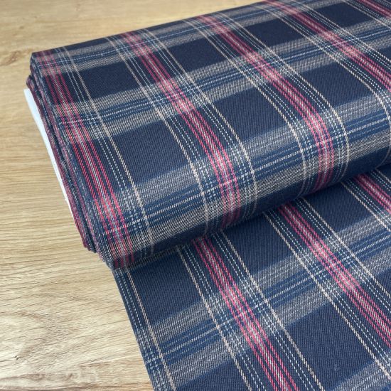 Sarga Tartán Stirling Navy, Rojo y Camel 1