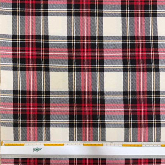 Sarga Tartán Inverness Rojo y Crudo 3