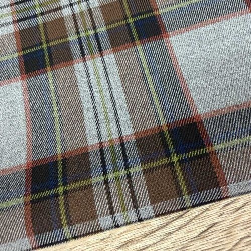 Sarga Tartán Glencoe Gris, Marrón  1