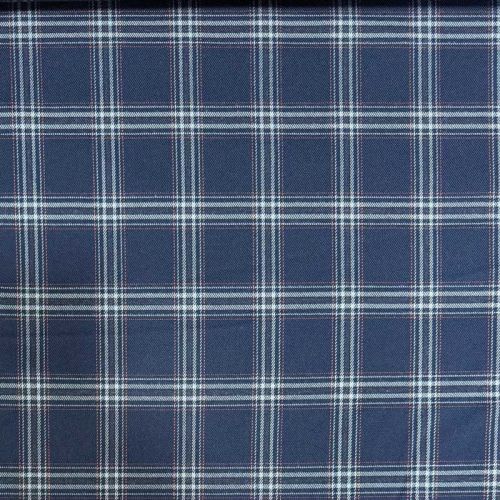 Sarga Tartán Dundee Navy, Gris y Rojo con Elastán