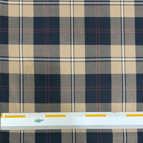 Sarga Tartán Perth Navy y Beige con Elastán 2