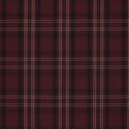 Tejido de Cuadros Glasgow Granate con Elastán