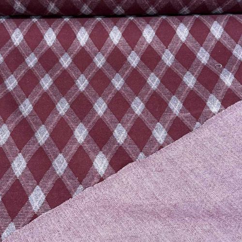 Punto Jacquard Rombos Argyle Granate. 1