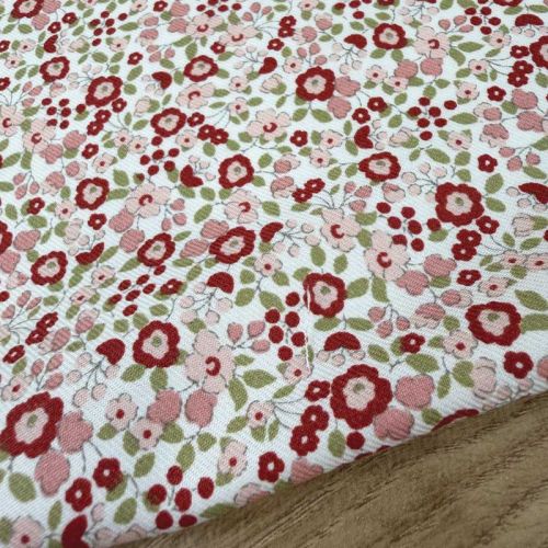 Viyela Mini Floral Teverga Granate 1