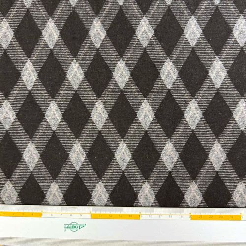 Punto Jacquard Rombos Argyle Marrón y Gris | Traetela