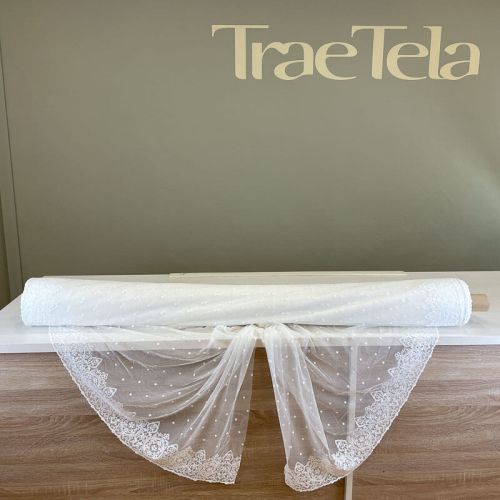 Tul Isabella Cenefas Bordadas Blanco 2