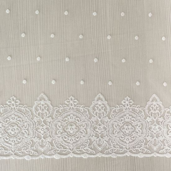 Tul Isabella Cenefas Bordadas Blanco
