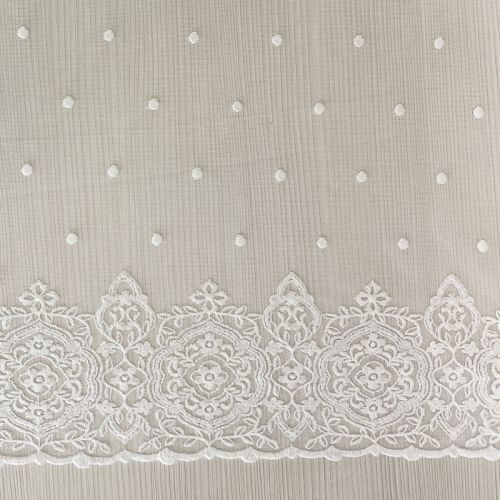 Tul Isabella Cenefas Bordadas Blanco