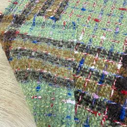 Tweed de Lana Cuadros Verde y Marrón | Traetela 2