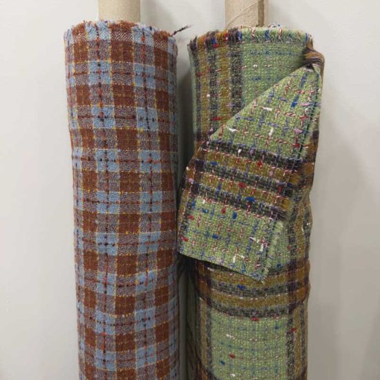 Tweed azul y marrón – Tejido para abrigos, chaquetas y trajes