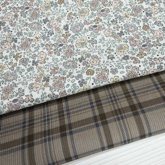 Pana Fina de Cuadros Aínsa Beige Marrón y Azul 2