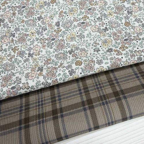 Pana Fina de Cuadros Aínsa Beige Marrón y Azul 2