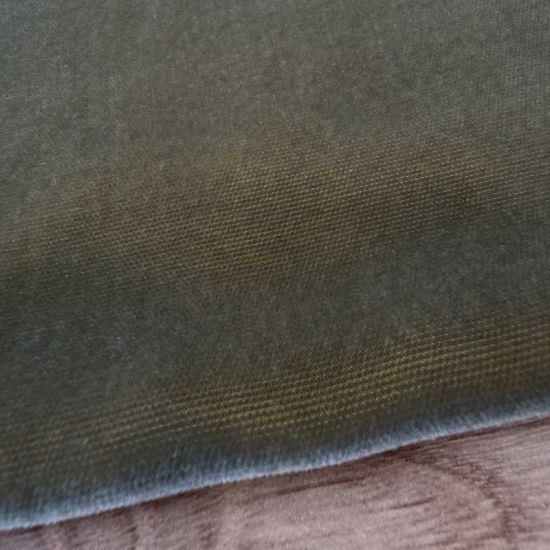Terciopelo de Seda Lovéa Verde Salvia sobre Mostaza – 100% Seda 3