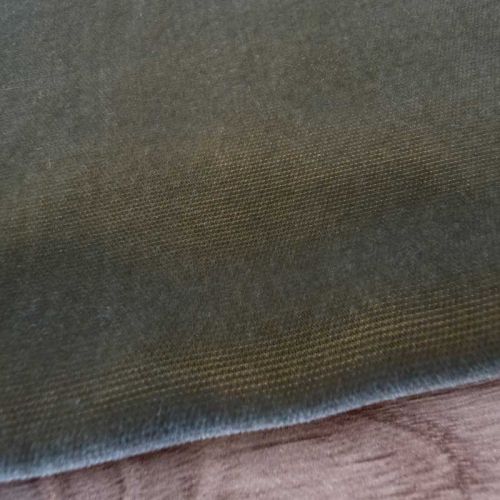 Terciopelo de Seda Lovéa Verde Salvia sobre Mostaza – 100% Seda 3