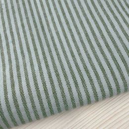 Rayas Verde Kaki y Azul Claro 2,5 mm – Suave Tipo Viyela