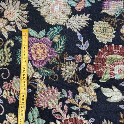 Gobelino Jacquard Jardín Nocturno Negro  5