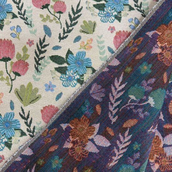 Gobelino Jacquard Wildbloom Blanco Roto Floral  2