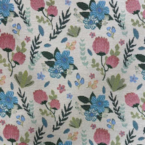 Gobelino Jacquard Wildbloom Blanco Roto Floral