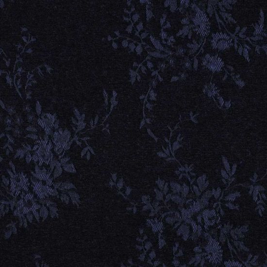Terciopelo Jacquard Denim Flores
