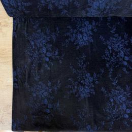Terciopelo Jacquard Denim Flores 2