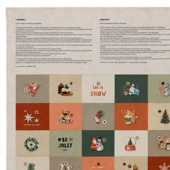 Panel Calendario de Adviento Merry Christmas – Navidad  2