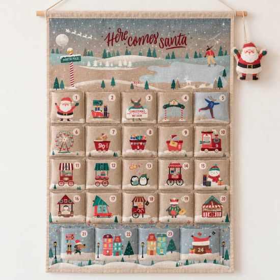 Panel Calendario de Adviento Santa – Pueblo Navideño 1