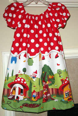 VESTIDOS CON TELA DE GNOMOS