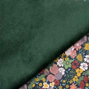Terciopelo verde disponible en Traetela